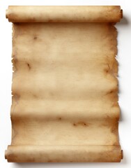 A long, crumpled piece of paper with a faded, yellowish color