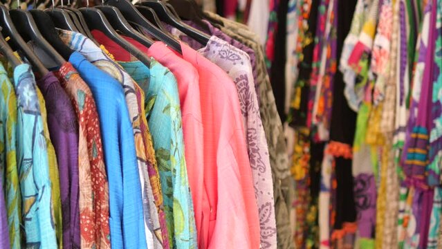 colorful women cloths display for sale 
