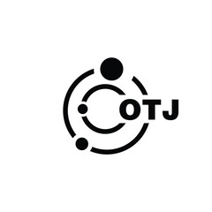 OTJ letter logo design on white background. OTJ logo. OTJ creative initials letter Monogram logo icon concept. OTJ letter design