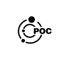 POC letter logo design on white background. POC logo. POC creative initials letter Monogram logo icon concept. POC letter design