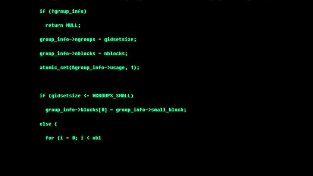  [With channel] Computer program code scrolling