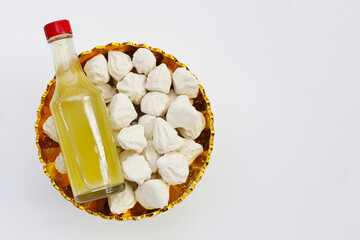 White clay filler, Soft-prepared chalk.  Thai tradition, Songkran Festival