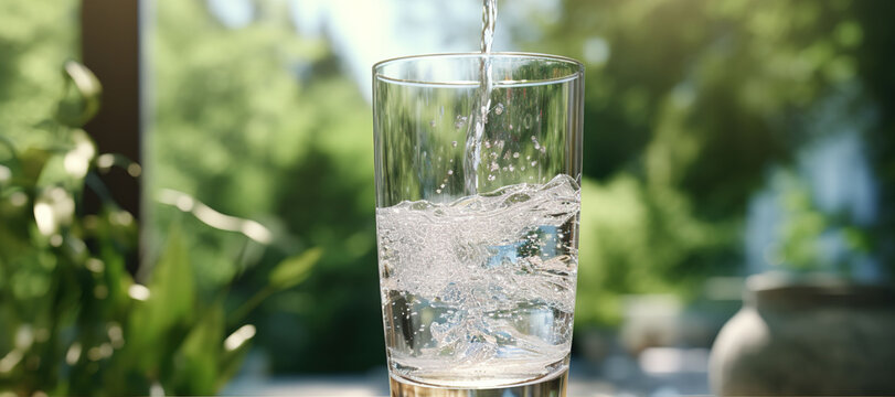 fresh clear mineral water in a glass 62