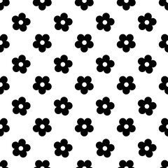 Fototapeta premium Flowers vector seamless pattern. Modern stylish abstract texture. Repeating flowers