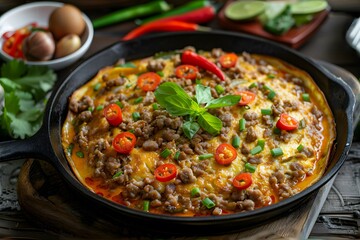 Thai Minced Pork Omelet