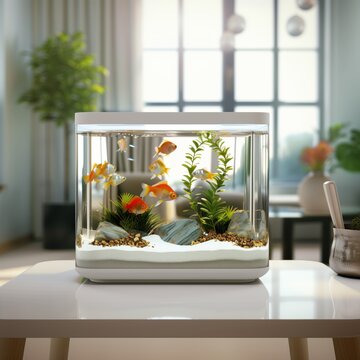 Freshwater Aquarium in clean and Bright Environment