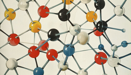 yaluronic acid molecules. Hydrated chemicals, molecular structur