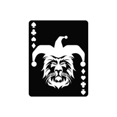 jester lion card illustration
