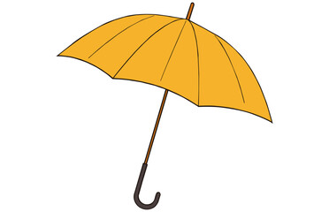 Umbrella Flat Vector Illustration, Cartoon umbrella icon, Colorful Open Umbrella Vector.