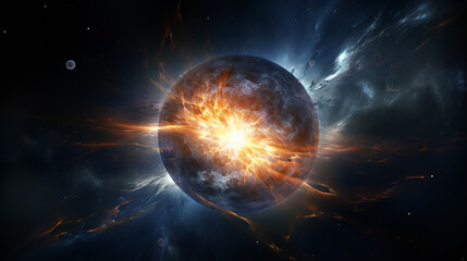 Cosmic Magnetar Burst a breathtaking  astrophotography image