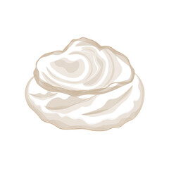 Vector Illustration logo line art Choux Cream Puff Cake