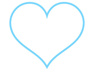 ラブリーハートアイコン：水色線