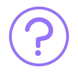  シンプルな紫色のはてなマーク