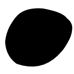 Fototapeta na wymiar Organic black blobs irregular shape