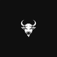 Buffalo logo design vector flat illustration