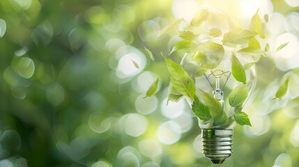 Green Leaf Bulb , generative ai