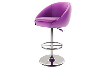 purple bar chair isolated on transparent 