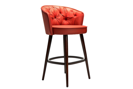 red bar chair isolated on Transparent (8).png, red bar chair isolated on Transparent