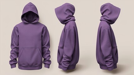 Lavender Hues: A purple hoodie that wraps you in style and comfort.