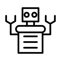 Robotstxt Vector Line Icon Design