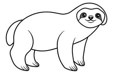 line art of a sloth