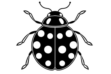 ladybug silhouette vector illustration