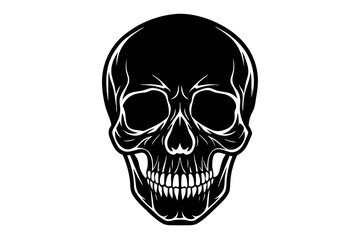 skull silhouette vector illustration