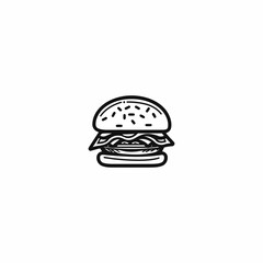 Burger logo design vector illustration template