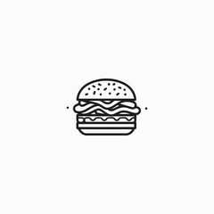 Burger logo design vector illustration template