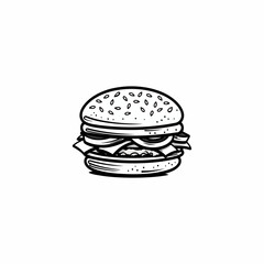 Burger logo design vector illustration template