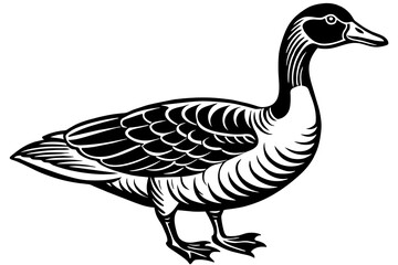 goose silhouette vector illustration