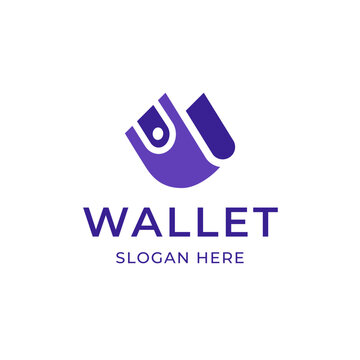 Wallet Modern Minimal Purple Logo