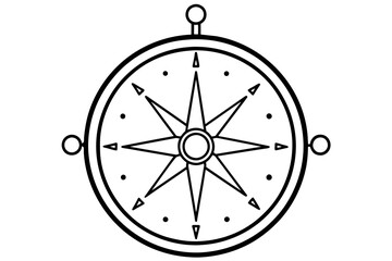 line art of a compass