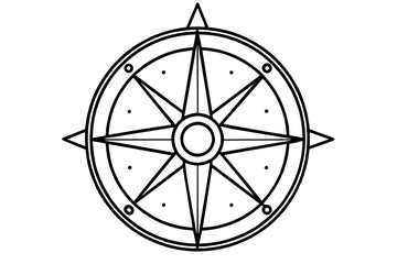 line art of a compass