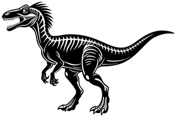 camarasaurids silhouette vector illustration