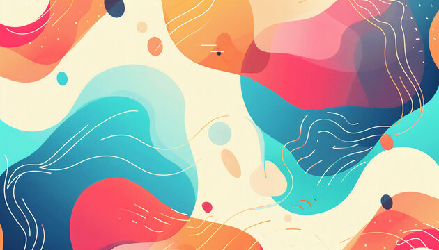 Explore the depths of a vivid art abstract panorama; a thin header showcases a creative background texture filled with the energy of random paint brushstrokes in amazing multicolo