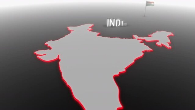 3d animated map of India gets hit and fractured by the text &ldquo;War&rdquo;