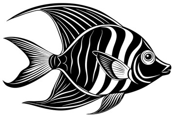 angelfish silhouette vector illustration