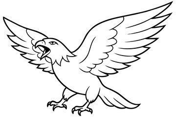 line art of a eagle