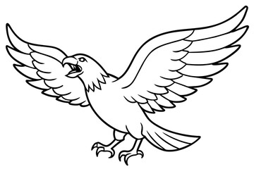 line art of a eagle