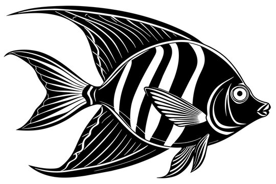 recommend clip art: angelfish silhouette vector illustration
