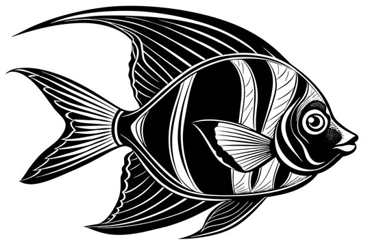 recommend clip art: angelfish silhouette vector illustration