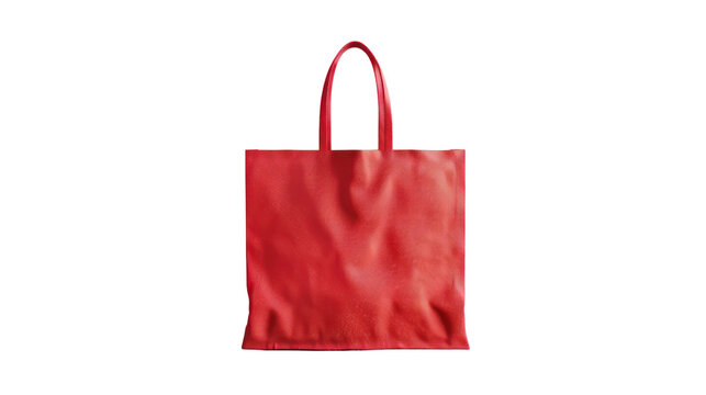 
red shopping bag isolated on white background.