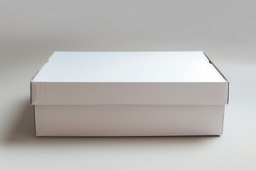 Essence of Minimalism: Blank White Box in Spotlight