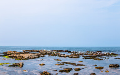 Fototapeta na wymiar Landscape view of homigot beach in Pohang, South Korea. 