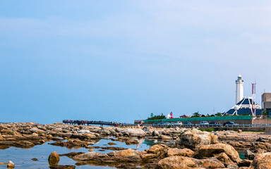 Landscape view of homigot beach in Pohang, South Korea. 
