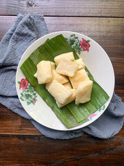 Tapai Ubi (fermented tapioca), a popular Malay dessert.