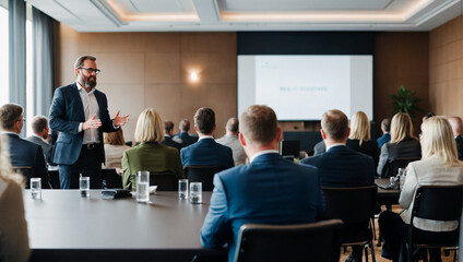 Obraz premium Real Estate Seminar Business Presentation 