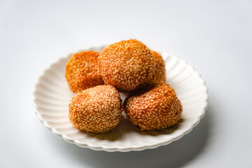 Sesame Ball (Bebola Bijan) or famously called Kuih Bom in Malaysia.