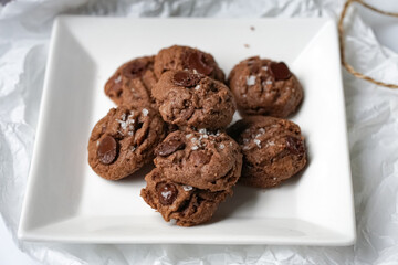 Popular cookies in Malaysia during celebration of Eid Mubarak (Hari Raya) on white background.